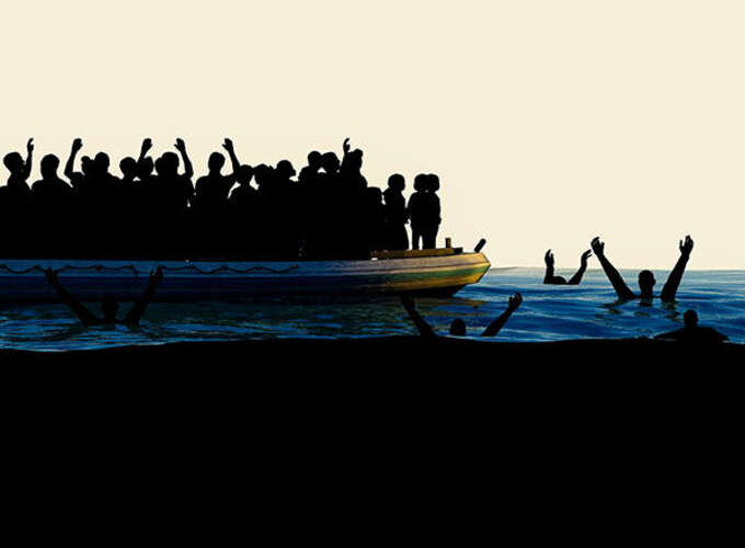 barcone con migranti