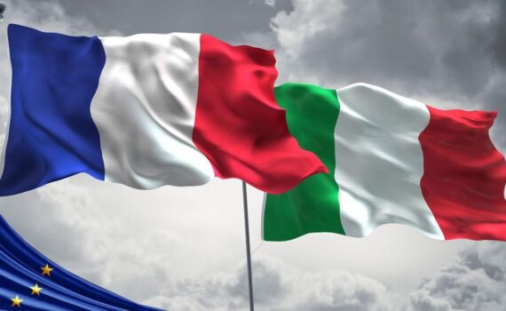 bandiere Francia e Italia